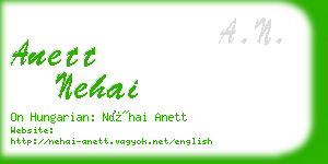 anett nehai business card